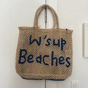 The Jackson's Jute Large Beach "W'sap Beaches" tote NWT